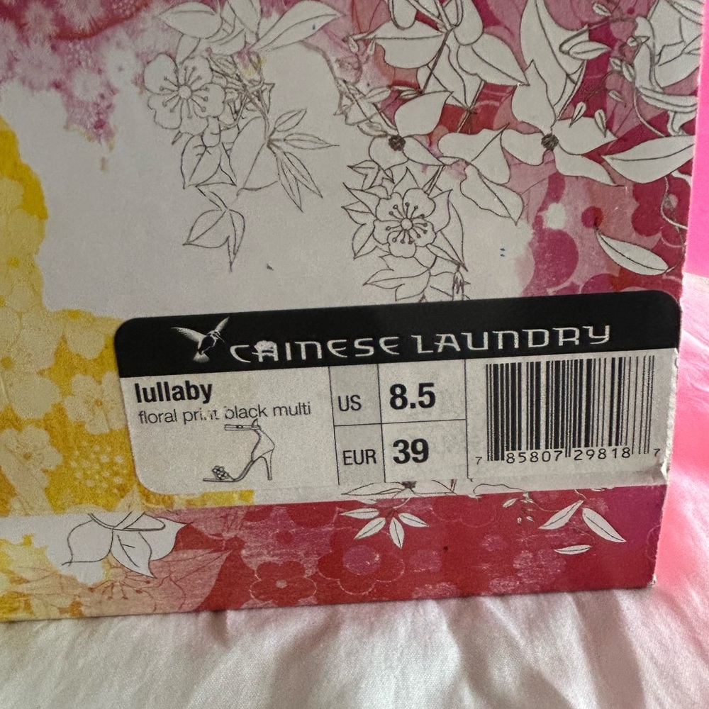 Chinese Laundry bright floral stiletto sandal size 8 1/2 M - Picture 9 of 9
